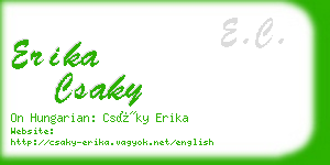 erika csaky business card